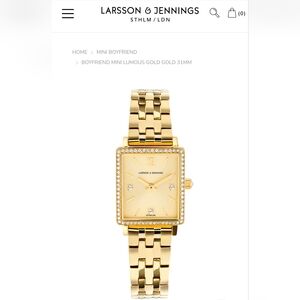 NWT Larsson & Jennings Boyfriend Mini Lumous Watch 31mm